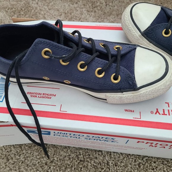 Converse Crafted Suede Low Tops/Navy/Unisex - Picture 6 of 10